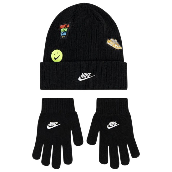 Nike Βρεφικό σετ σκουφάκι & γάντια Patch Peak Beanie Set